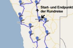 Gesamte Reiseroute